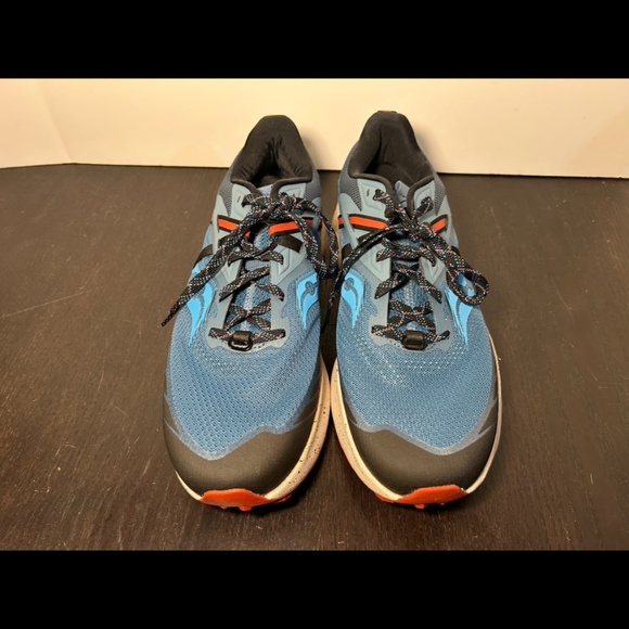 Saucony Ride 15 TR Running Shoes Sneakers Deep Sea/Lava Mens 10 - Picture 4 of 16